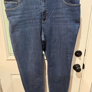 Seven7 Skinny Jeans in Medium Blue Stretch Denim, 18W, NWT